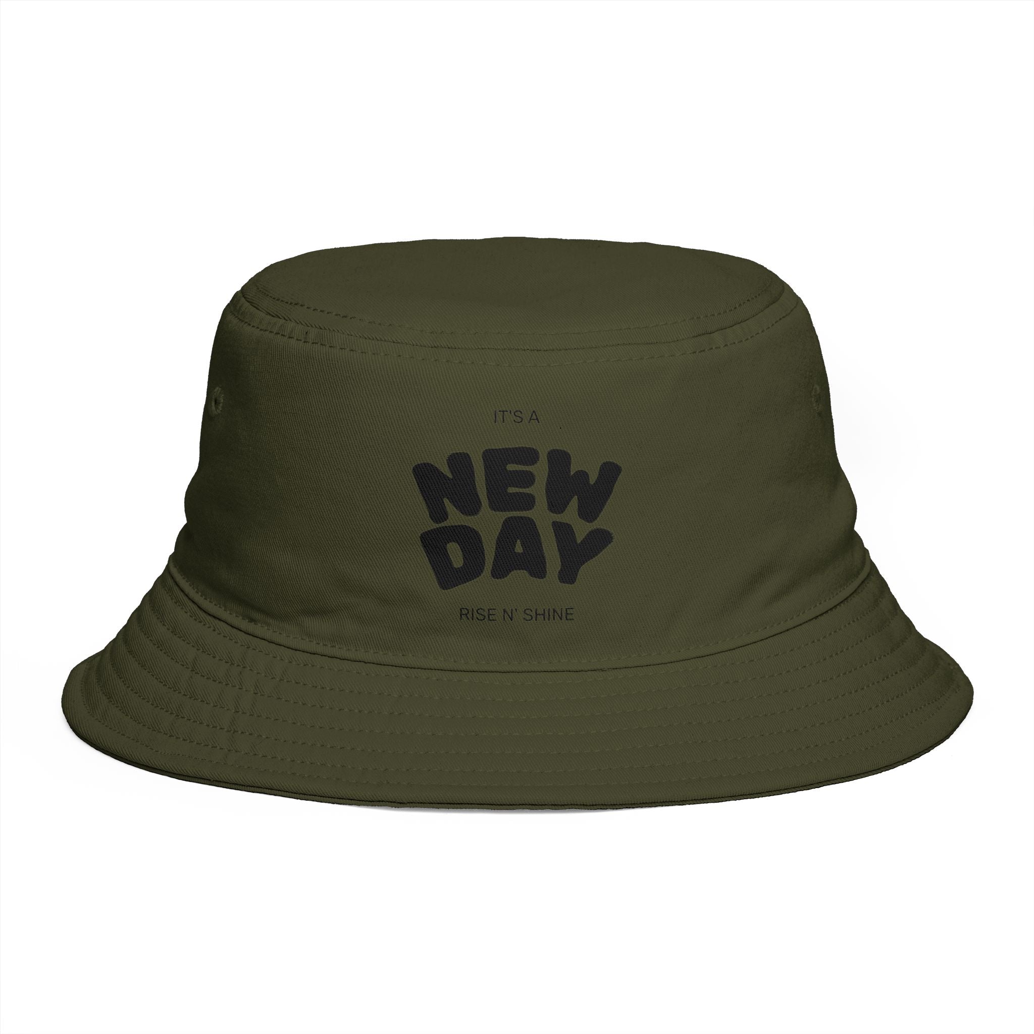 New Day Brown Bucket Hat — Inspirational Casual Sun Hat by Printify Hats Hats Hats New Day Brown Bucket Hat — Inspirational Casual Sun Hat